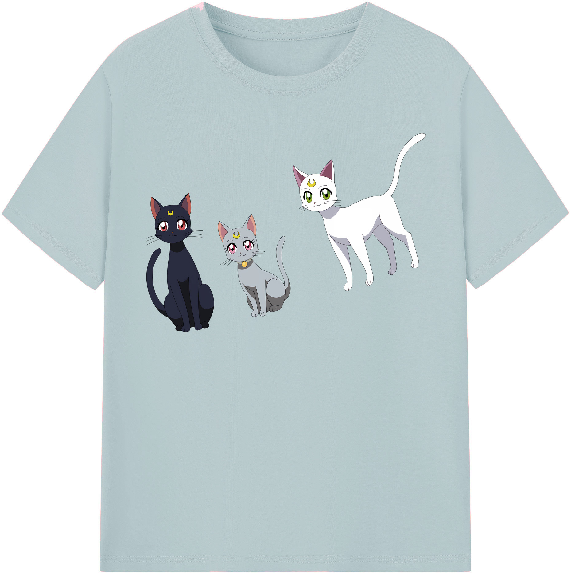（画像用） 美少女戦士セーラームーン Sailor Moon 綿100％半袖Tシャツ（フロントプリント）